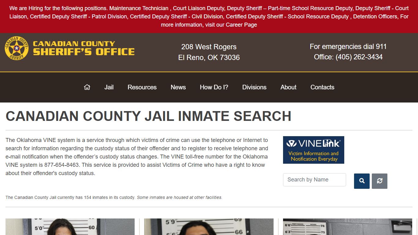 Inmate Search - Canadian County Sheriff's Office